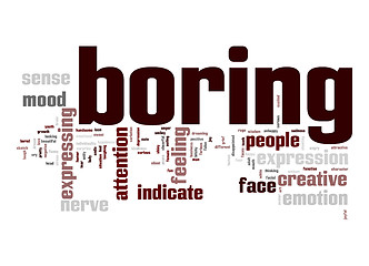 Image showing Boring word cloud