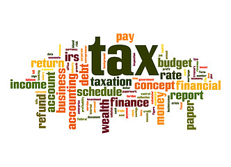 Image showing Tax word cloud