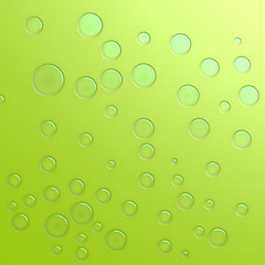 Image showing Green water droplet