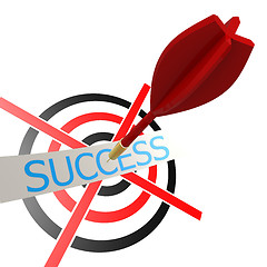 Image showing Success dart and board