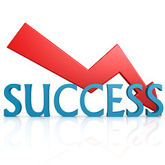 Image showing Arrow down success