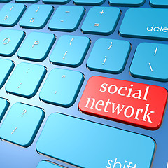 Image showing Social network keyboard