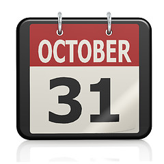 Image showing October 31, Halloween calendar