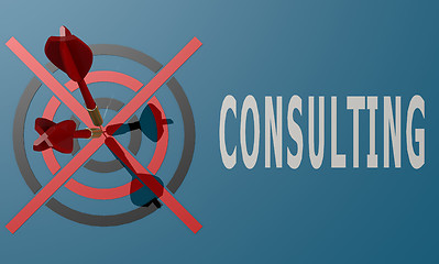 Image showing Dart board blue consulting