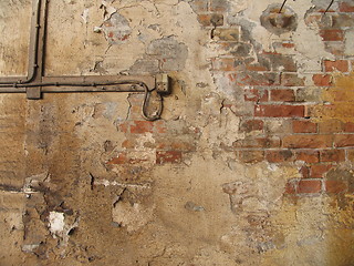 Image showing Old factory wall