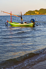 Image showing sunrise asia in the  lomprayah bay white  beach    