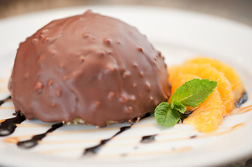 Image showing chocolate and orange croissant