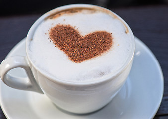 Image showing Coffee heart shape