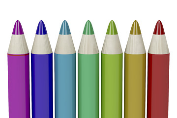 Image showing Colorful eye pencils