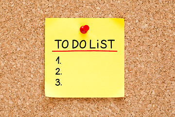 Image showing To Do List Sticky Note