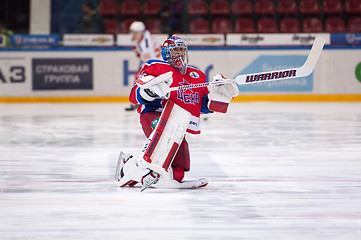 Image showing Kevin Laland (35), goaltender of CSKA team