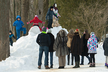 Image showing Doll of Maslenitsa hill