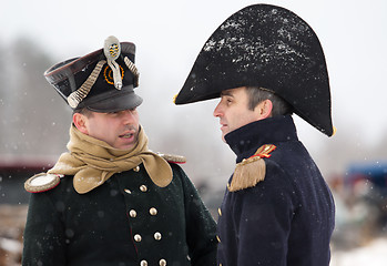 Image showing Two napoleonic war russian oficcers