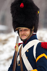 Image showing Russian musketeer with rifle