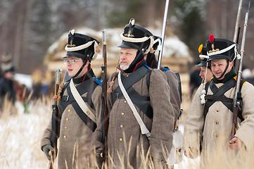 Image showing Hiking soldiers