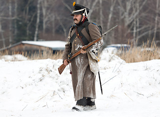 Image showing Russian soldier walking