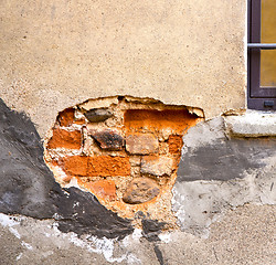 Image showing tradate window  varese italy abstract    in the concrete  brick