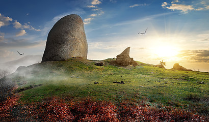 Image showing Stones on mountain