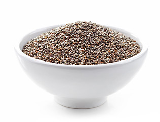 Image showing bowl of chia seeds