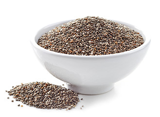 Image showing bowl of chia seeds