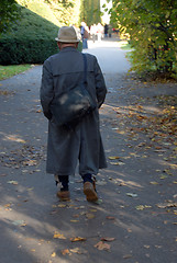 Image showing senior walk in park