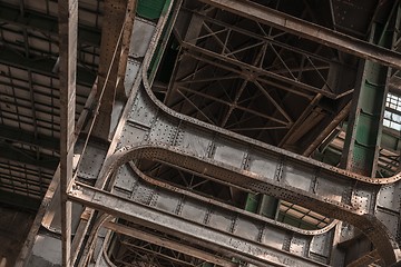 Image showing Building frame inside industrial architecture