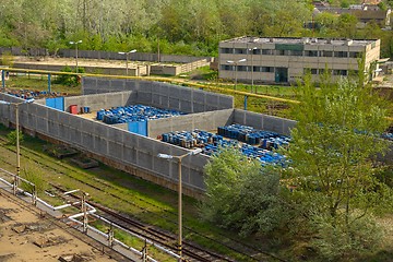 Image showing Several barrels of toxic waste 