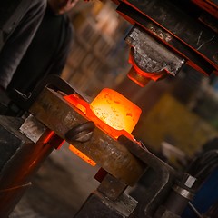 Image showing Hot iron in smeltery