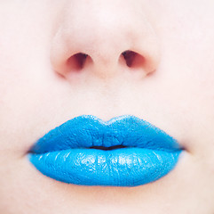 Image showing blue lipstick