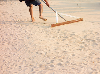 Image showing street worker