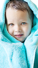 Image showing boy with towel