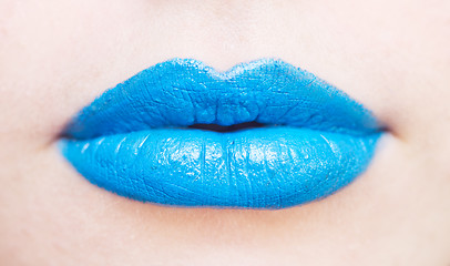 Image showing blue lipstick