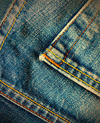 Image showing aged blue denim