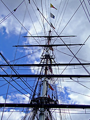 Image showing Tall mast