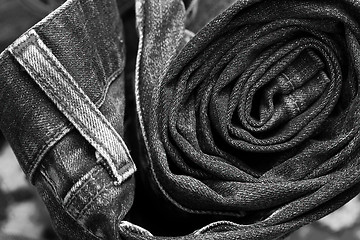 Image showing jeans constricted into a roll