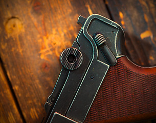 Image showing part of an old Luger