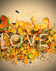 Image showing The word Love