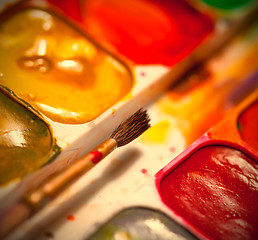 Image showing watercolor paints