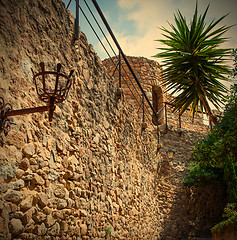 Image showing Tossa de Mar, Catalonia, Spain, 23/06/2013, the territory of a m