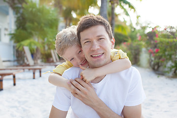 Image showing family at the beach