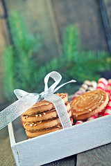 Image showing biscuit sticks and cookies