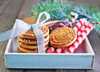 Image showing biscuit sticks and cookies