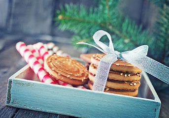 Image showing biscuit sticks and cookies