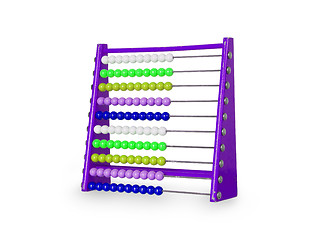 Image showing Old abacus on white