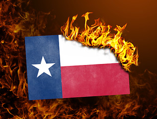 Image showing Flag burning - Texas