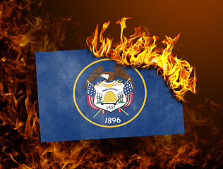 Image showing Flag burning - Utah