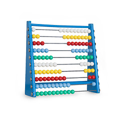 Image showing Old abacus on white