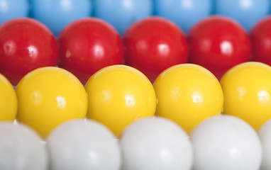 Image showing Close up of an old colorful abacus, selective focus