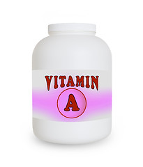 Image showing Vitamin A container