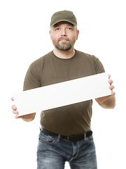 Image showing bearded man white board